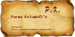 Parma Kolumbán névjegykártya